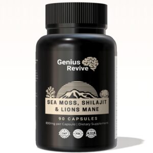 Genuis Revive Sea Moss, Shilajit & Lions Mane 90 Capsules - Image 1